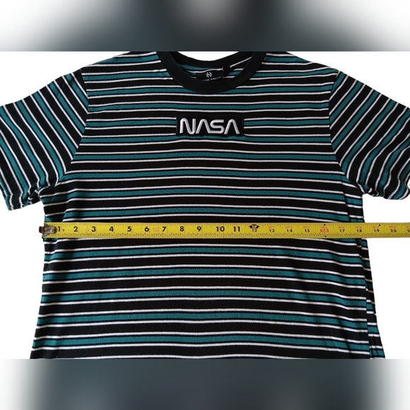 Hyper Space NASA men's multicolored striped short-sleeve t-shirt size M - Picture 6 of 8